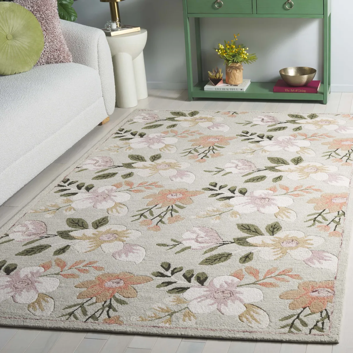 BLOSSOM Hand Tufted 4' x 6' area rug