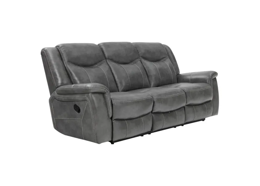 Conrad Upholstered Motion Sofa Cool Grey