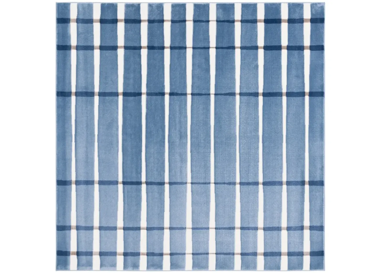 GROOVE 110 BLUE  6'-7' x 6'-7' Square Square Rug