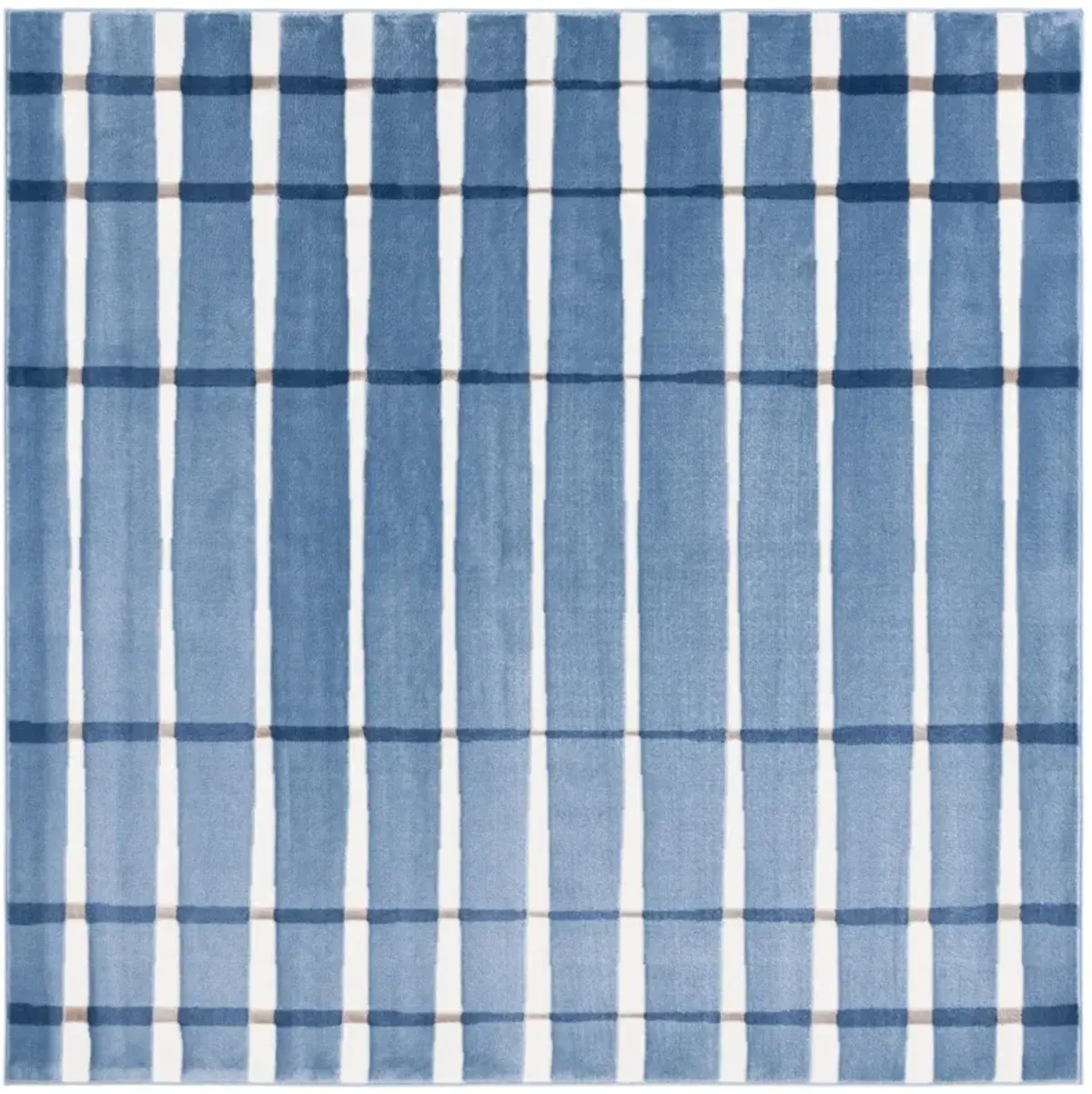 GROOVE 110 BLUE  6'-7' x 6'-7' Square Square Rug