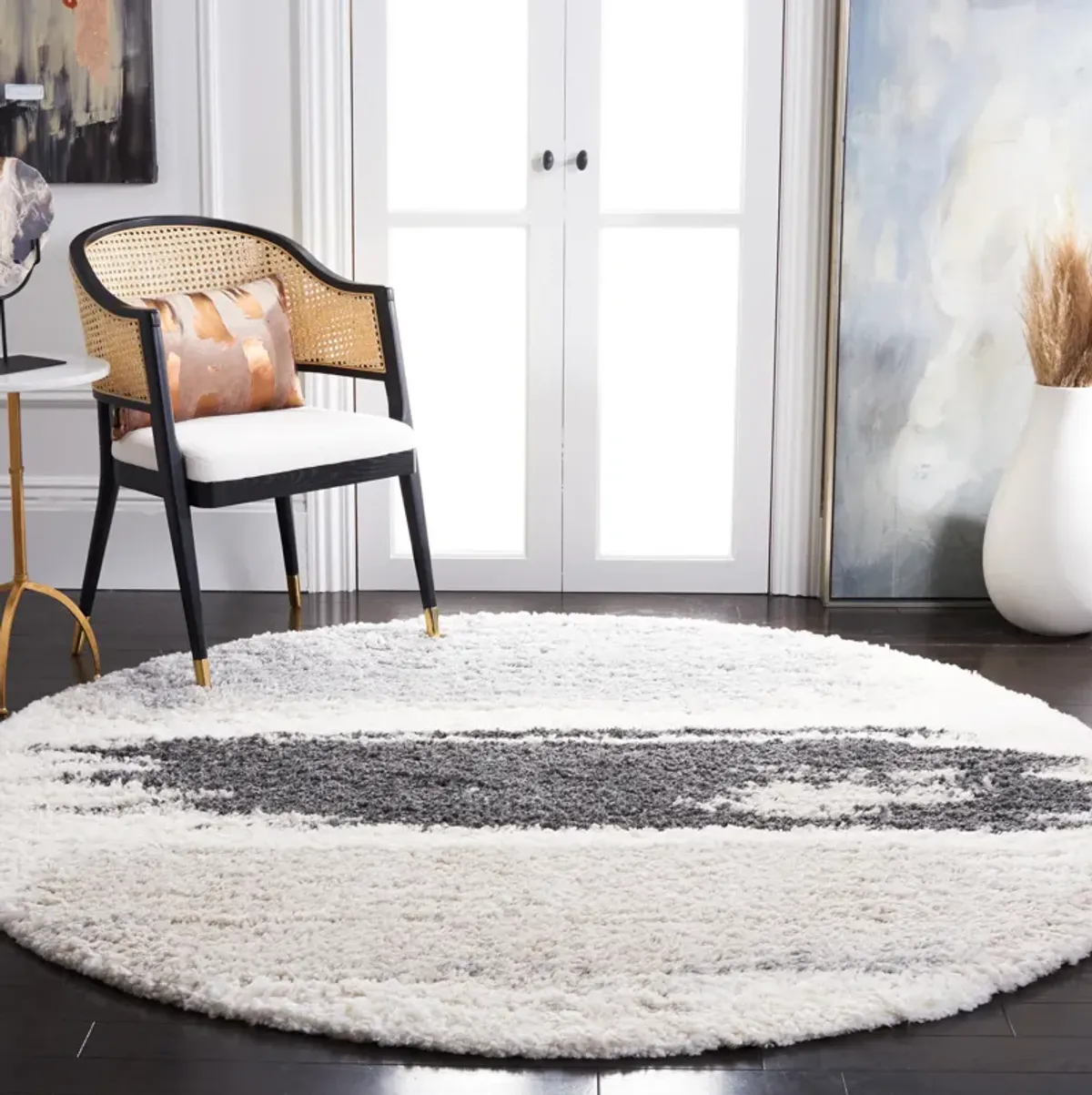 FONTANA SHAG Round Power Loomed 6'-7" X 6'-7" Round Rug