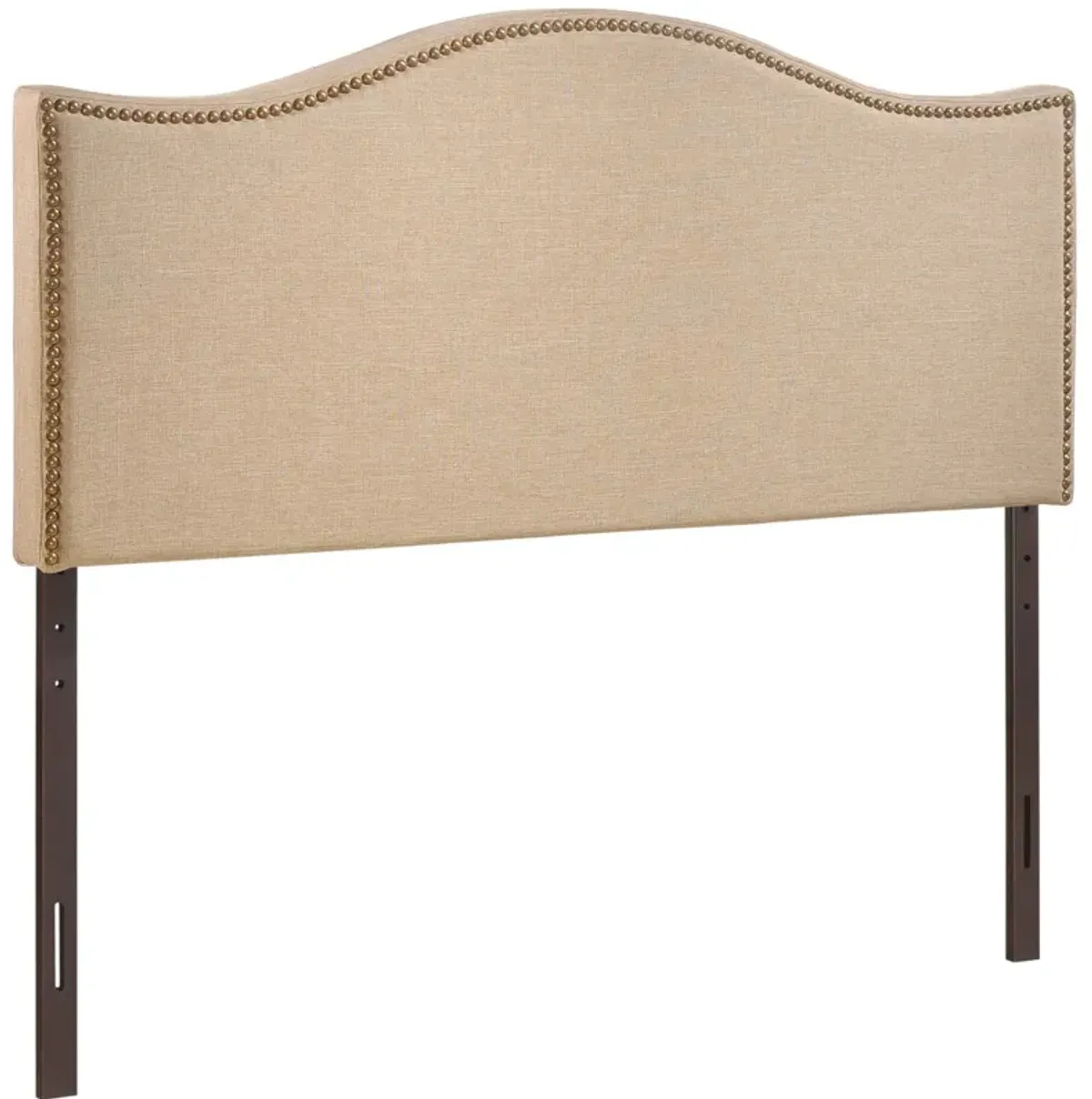 Curl Queen Nailhead Upholstered Headboard