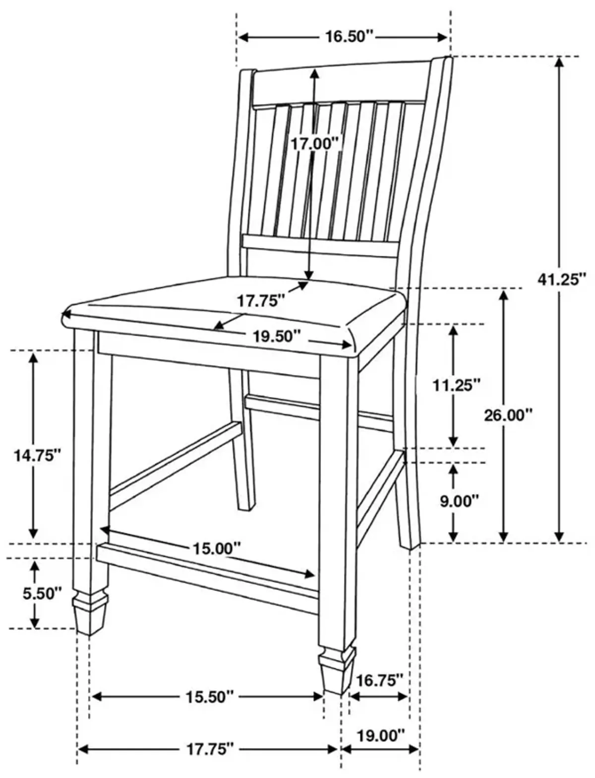 Sarasota 5-piece Counter Height Dining Set with Drop Leaf Nutmeg and Rustic Cream