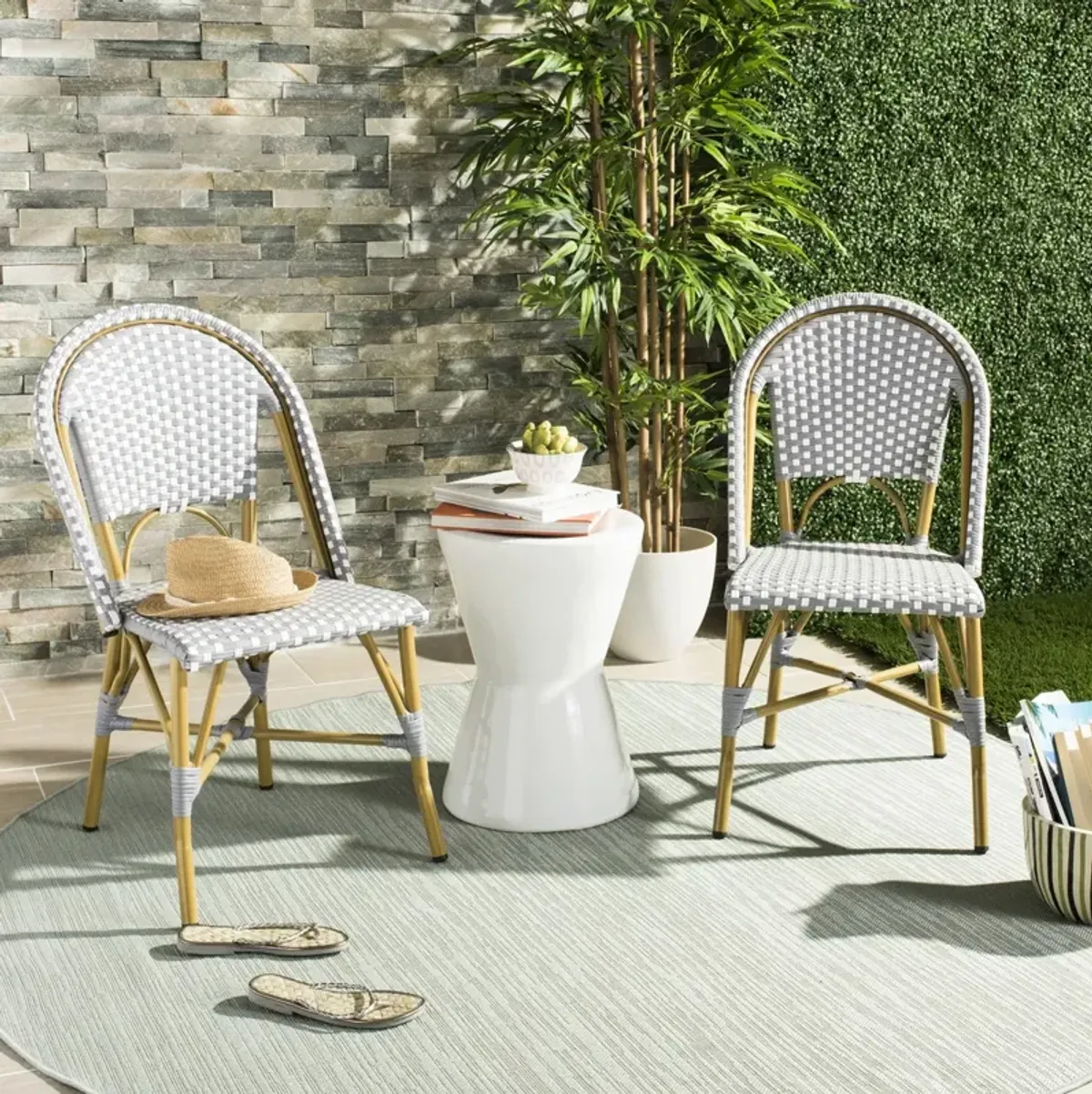 Salcha Indoor-Outdoor French Bistro  Side Chair - Set of 2