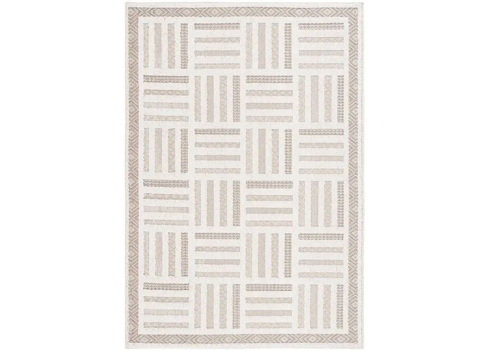 GLOBAL 418 Beige 5'-3' X 7'-6' Medium Rectangle Rug