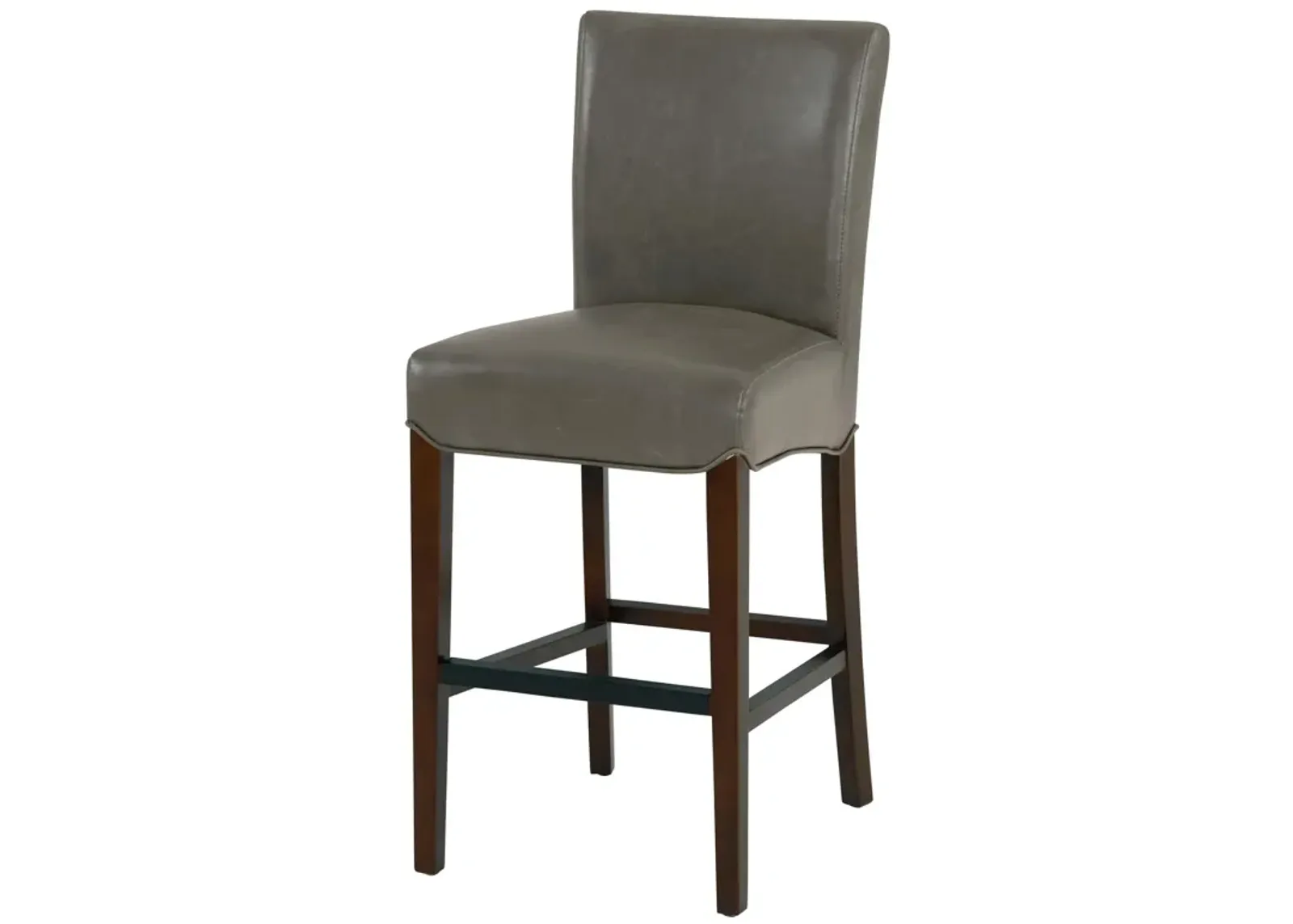 milton bonded leather counter stool wenge legs, vintage gray