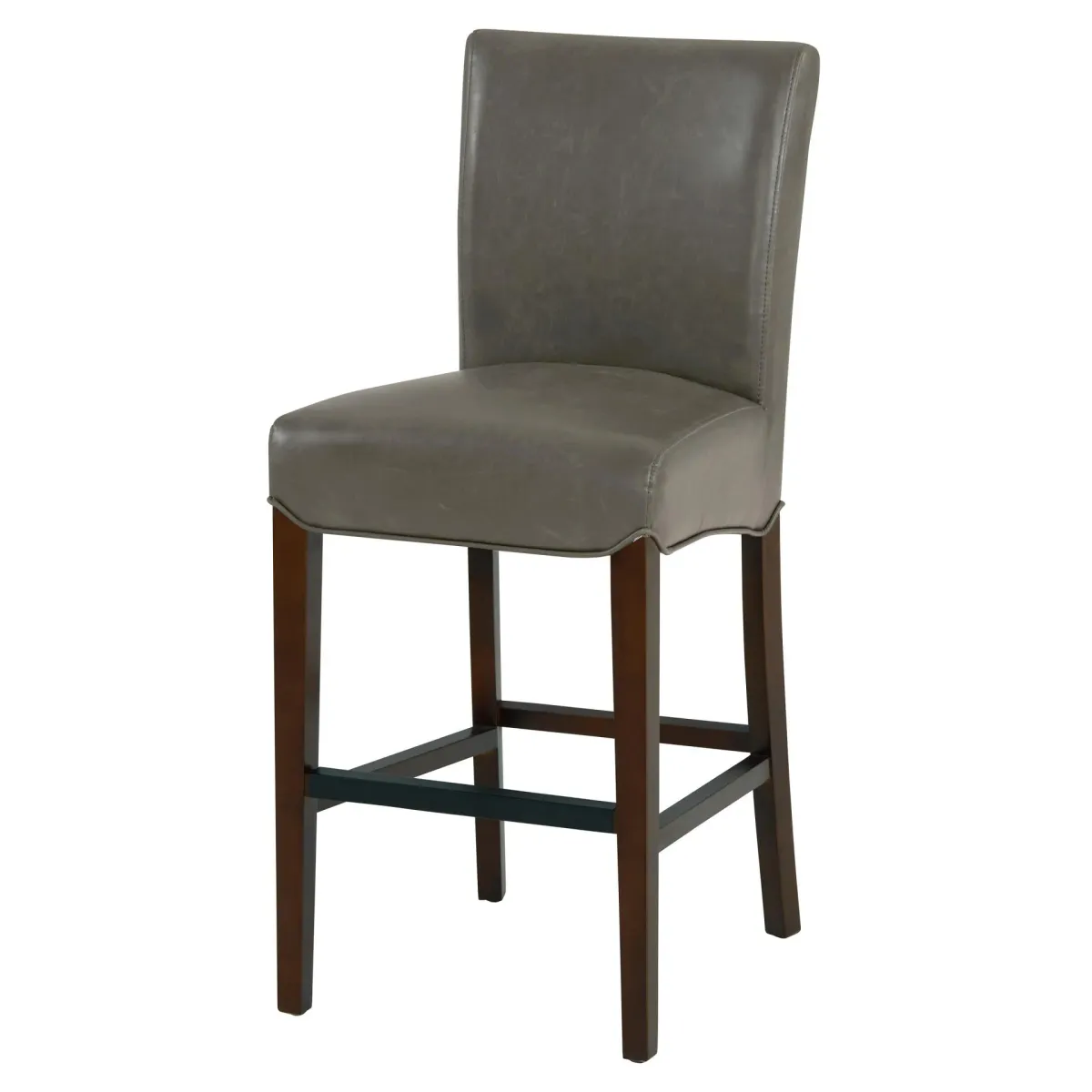 milton bonded leather counter stool wenge legs, vintage gray