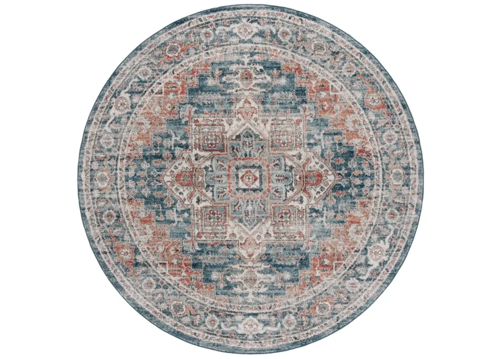 VINTAGE TABRIZ 208 BLUE  6'-7' x 6'-7' Round Round Rug