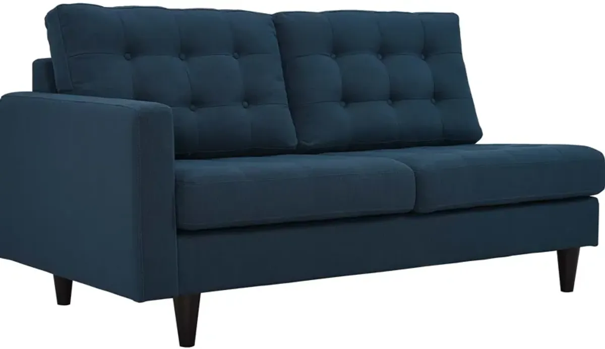 Empress Left-Facing Upholstered Fabric Loveseat