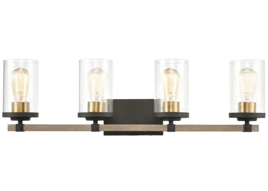 Geringer 30" Wide 4-Light Vanity Light - Charcoal