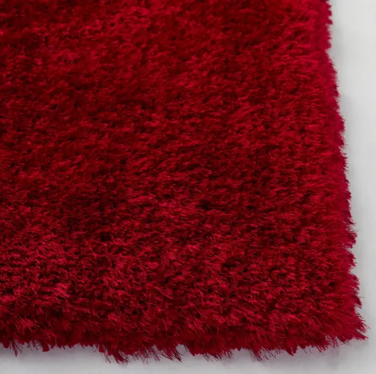 LUXE SHAG 160 RED 4' x 4' Square Square Rug