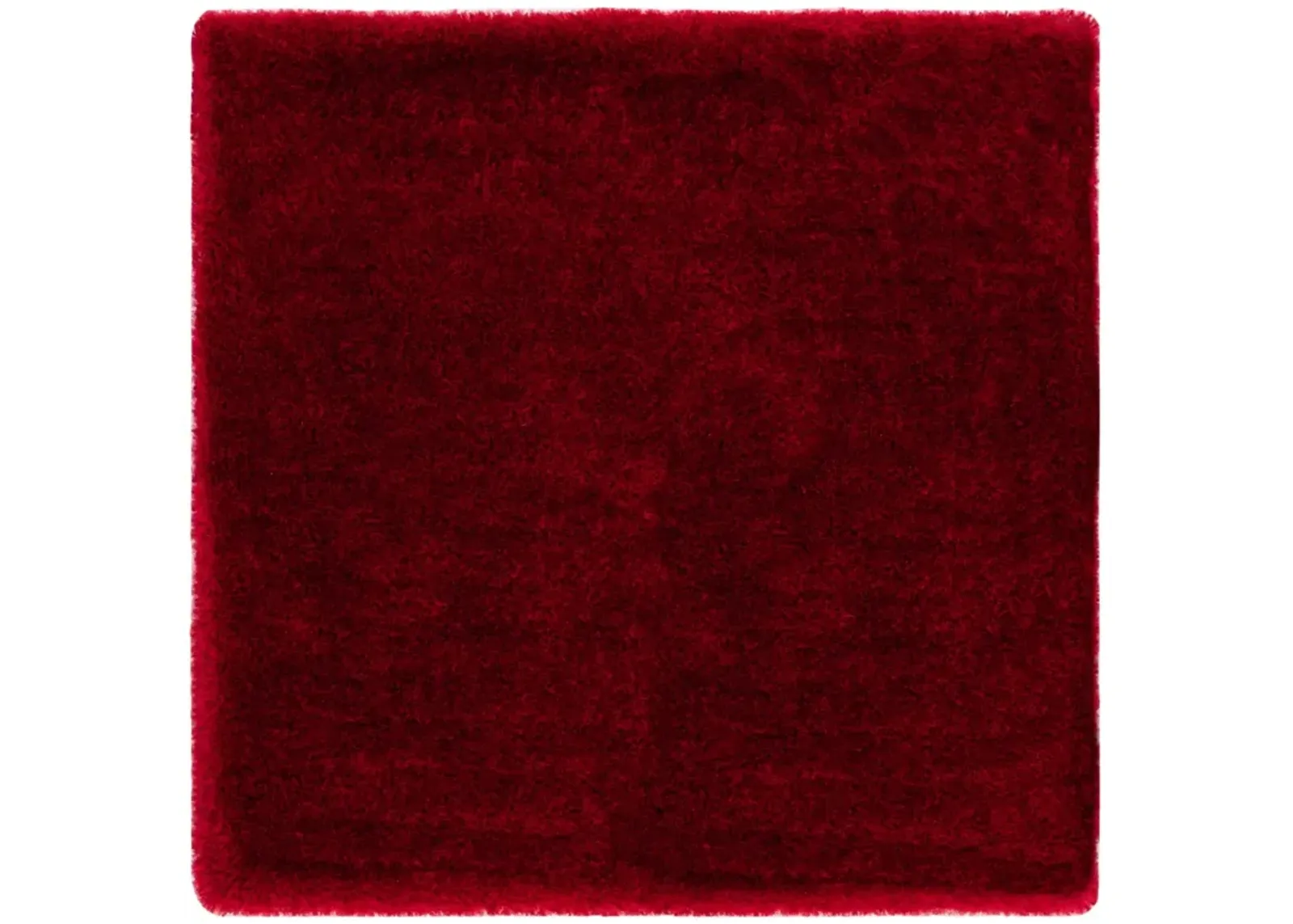 LUXE SHAG 160 RED 4' x 4' Square Square Rug