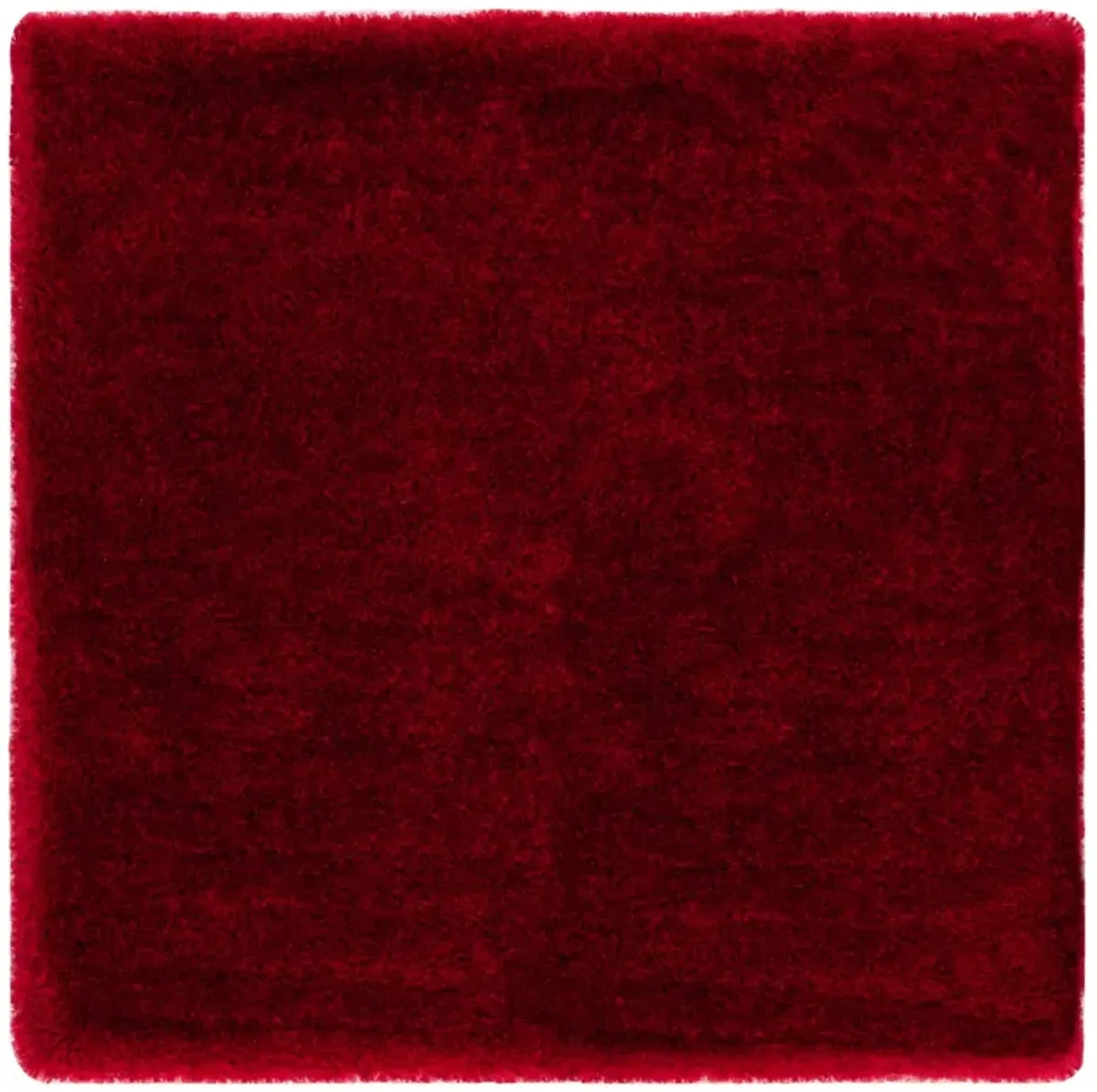 LUXE SHAG 160 RED 4' x 4' Square Square Rug