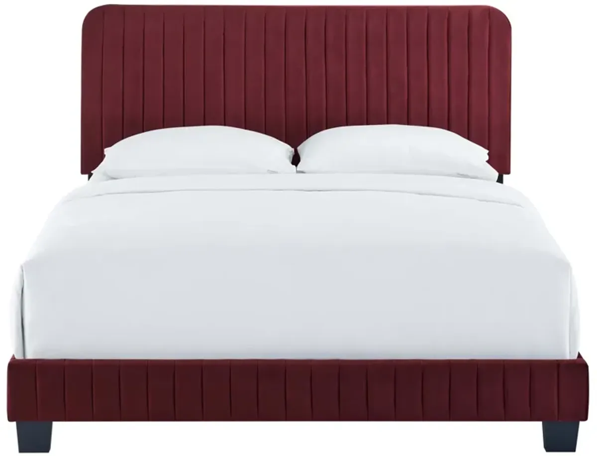 Celine Channel Tufted Performance Velvet King Bed