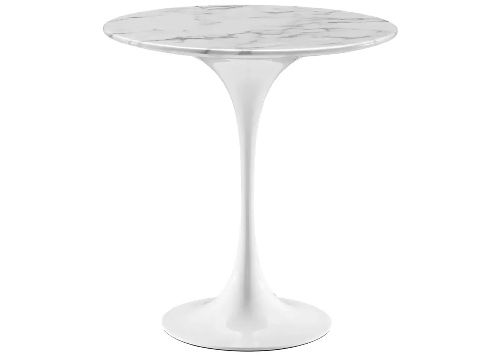 Lippa 20" Round Artificial Marble Side Table