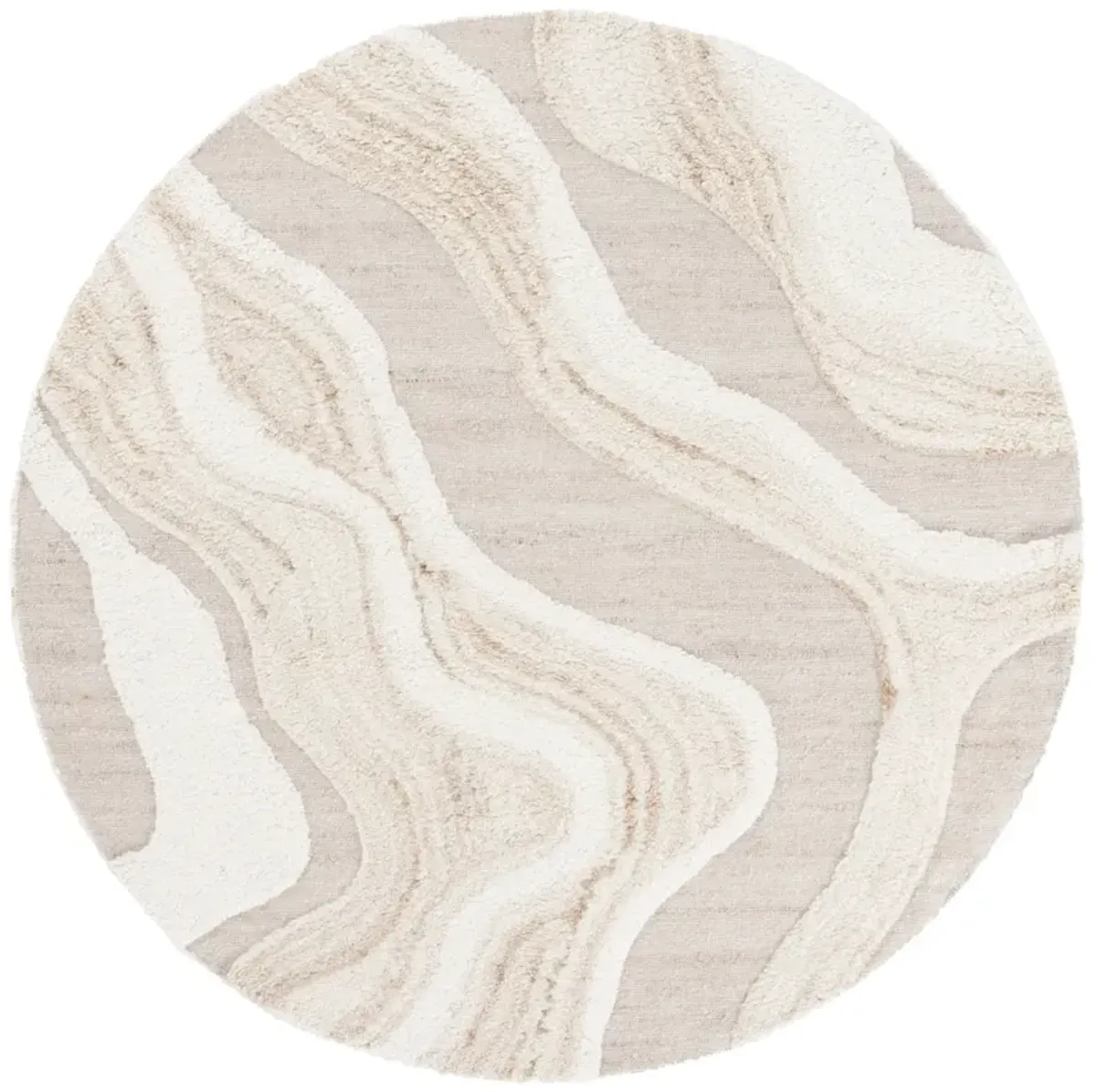 VERMONT 209 IVORY 6' x 6' Round Round Rug