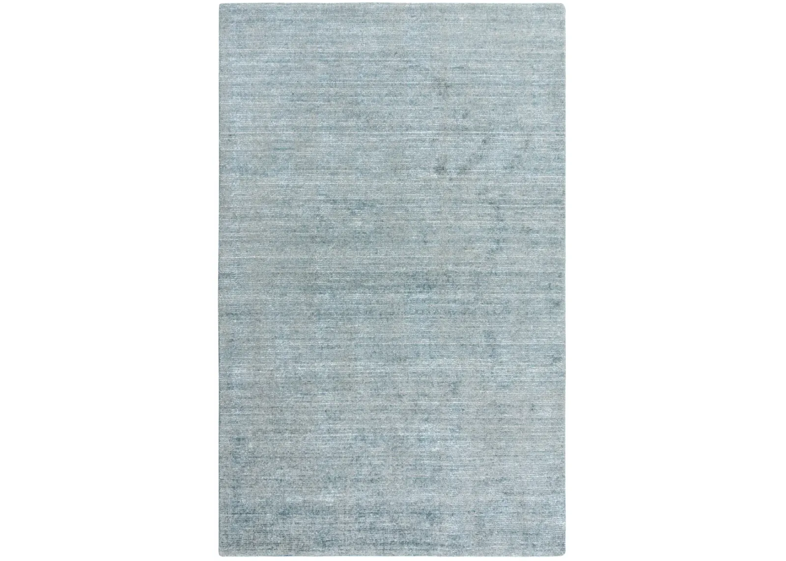 Grand Haven Aqua Solid Wool/Tencel 5' x 8' Rectangle Rug