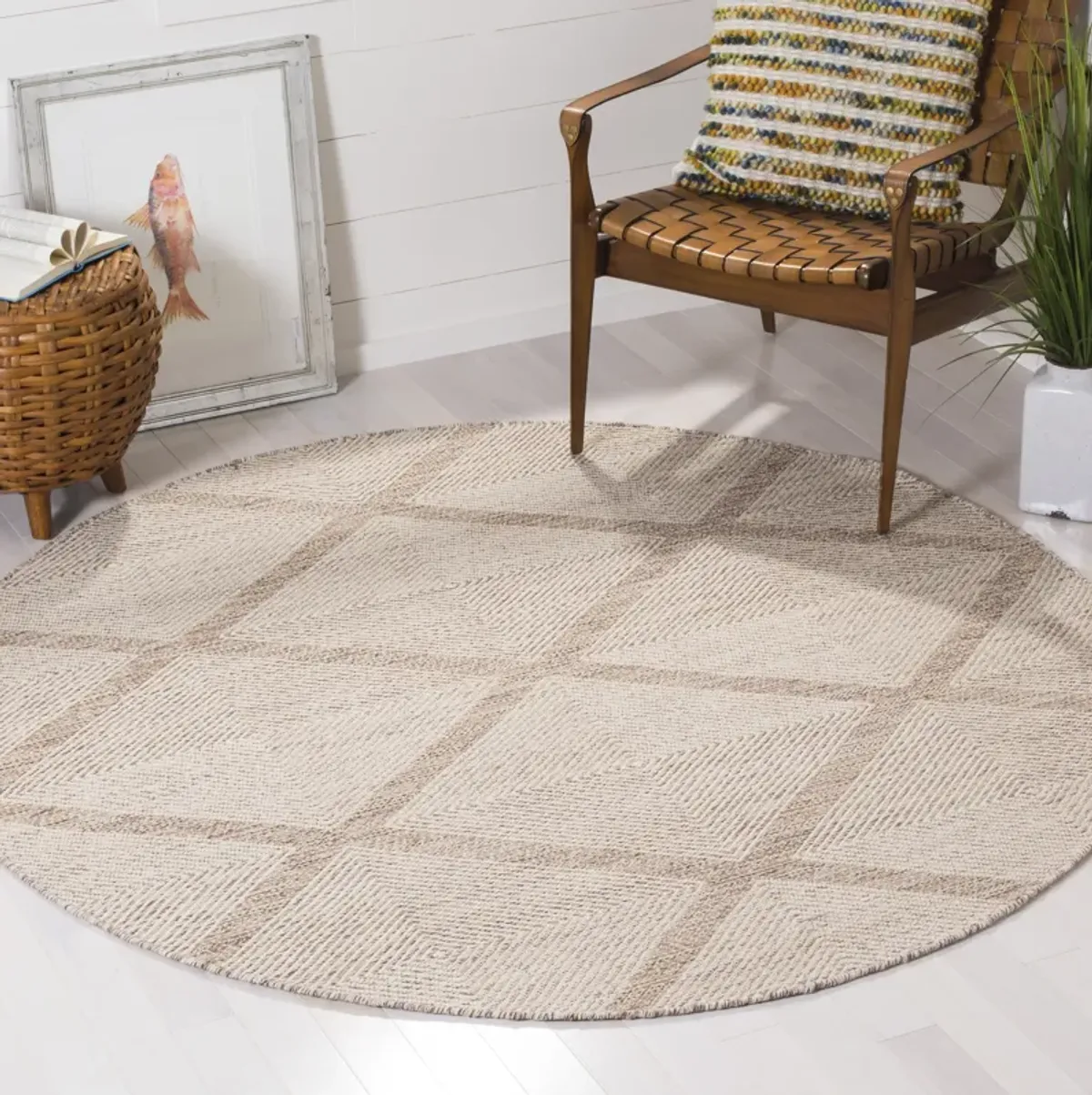 MONTAUK Hand Woven 8' x 8' Round area rug