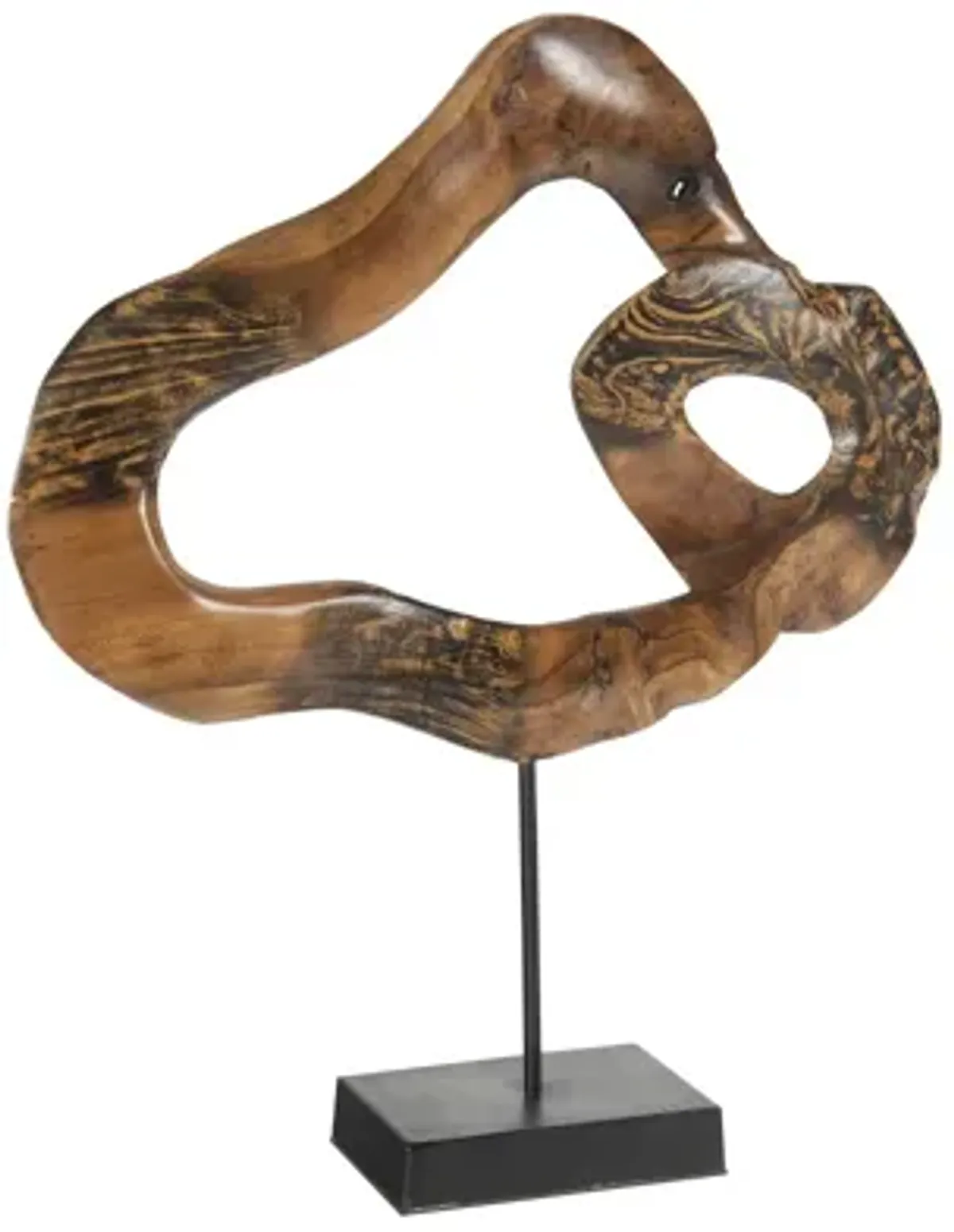 Carved Wood Swirl on Stand