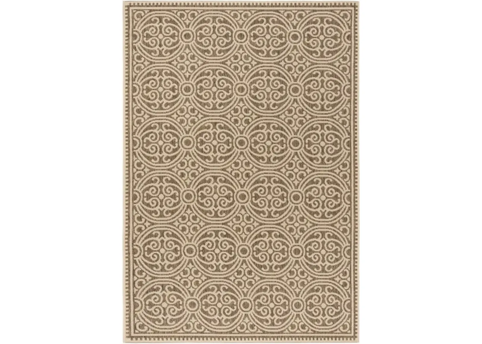 LINDEN 134 Collection LND134C-5 Cream / Beige 5'-3" X 7'-6"