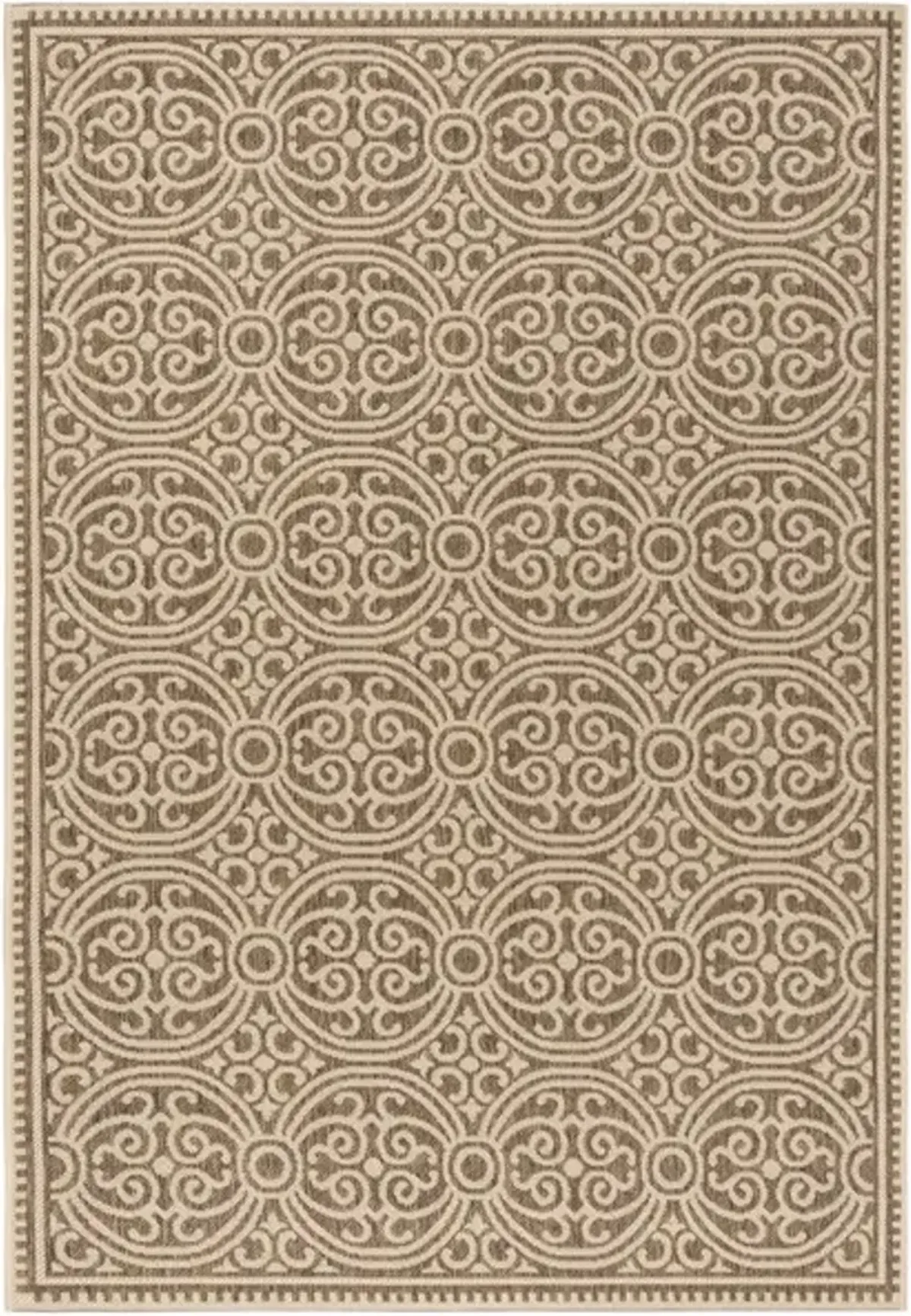 LINDEN 134 Collection LND134C-5 Cream / Beige 5'-3" X 7'-6"