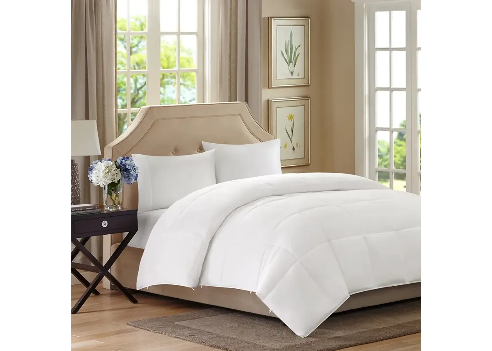 Sleep Philosophy Benton White All Season 2 in 1 King/Cal King Down Alternative Comforter