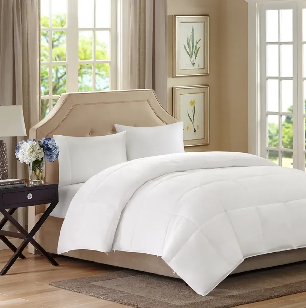 Sleep Philosophy Benton White All Season 2 in 1 King/Cal King Down Alternative Comforter