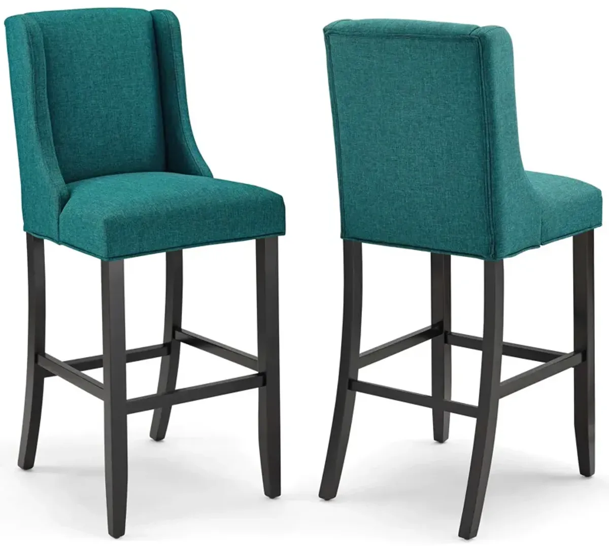 Baron Bar Stool Upholstered Fabric Set of 2