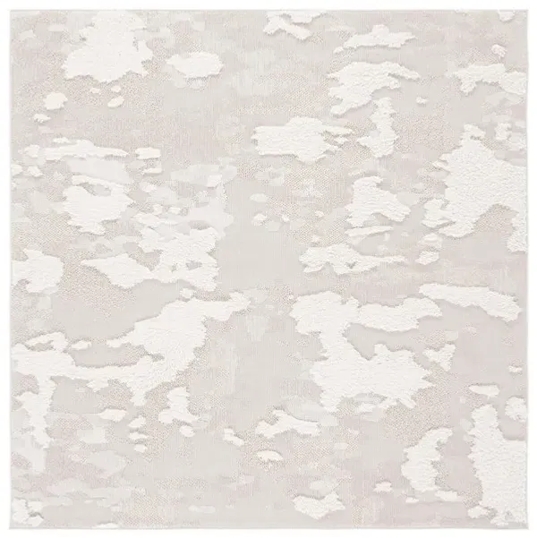 TRENDS 100 Beige 3' X 3' Square Square Rug