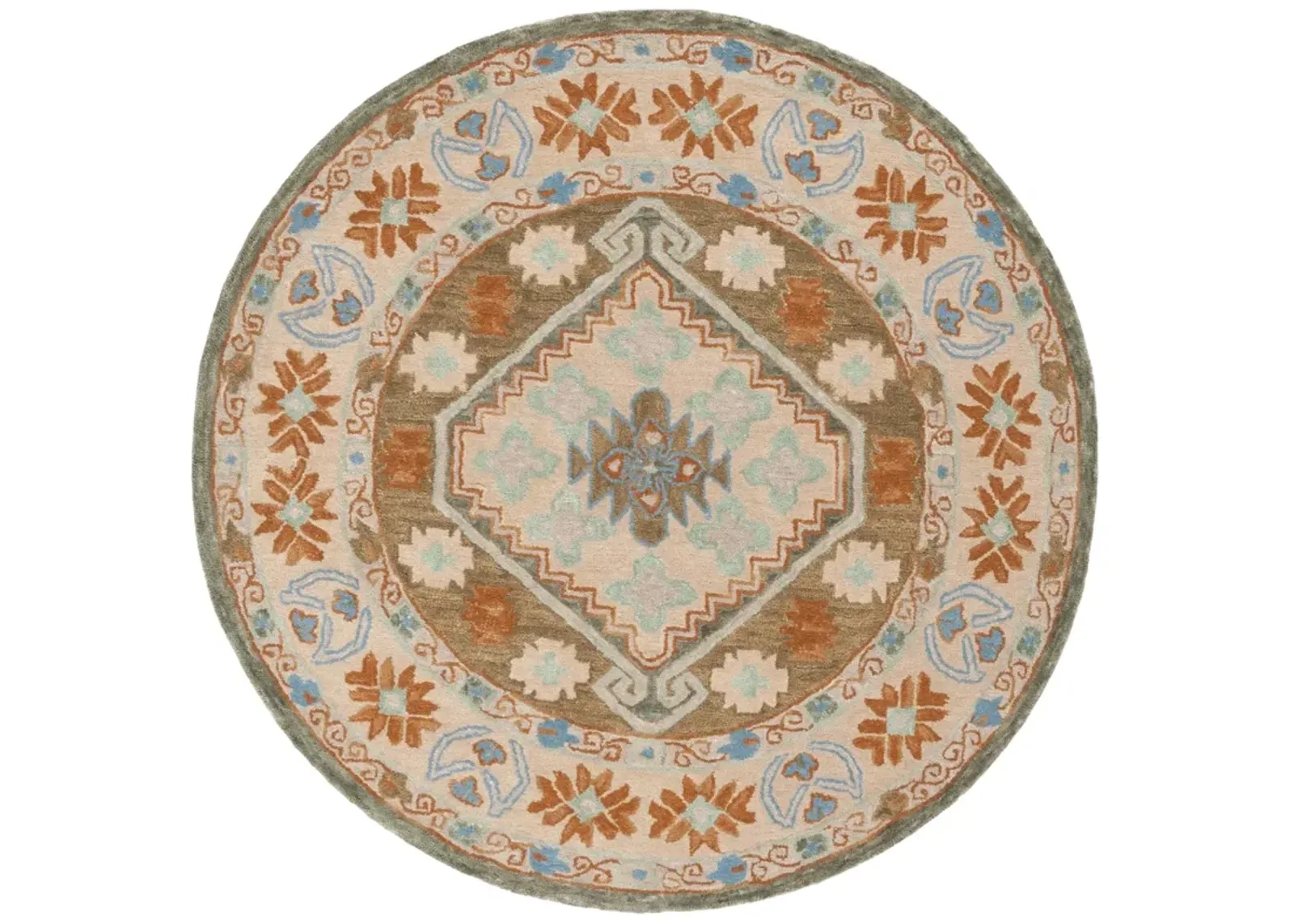 HERITAGE 226 IVORY  6' x 6' Round Round Rug