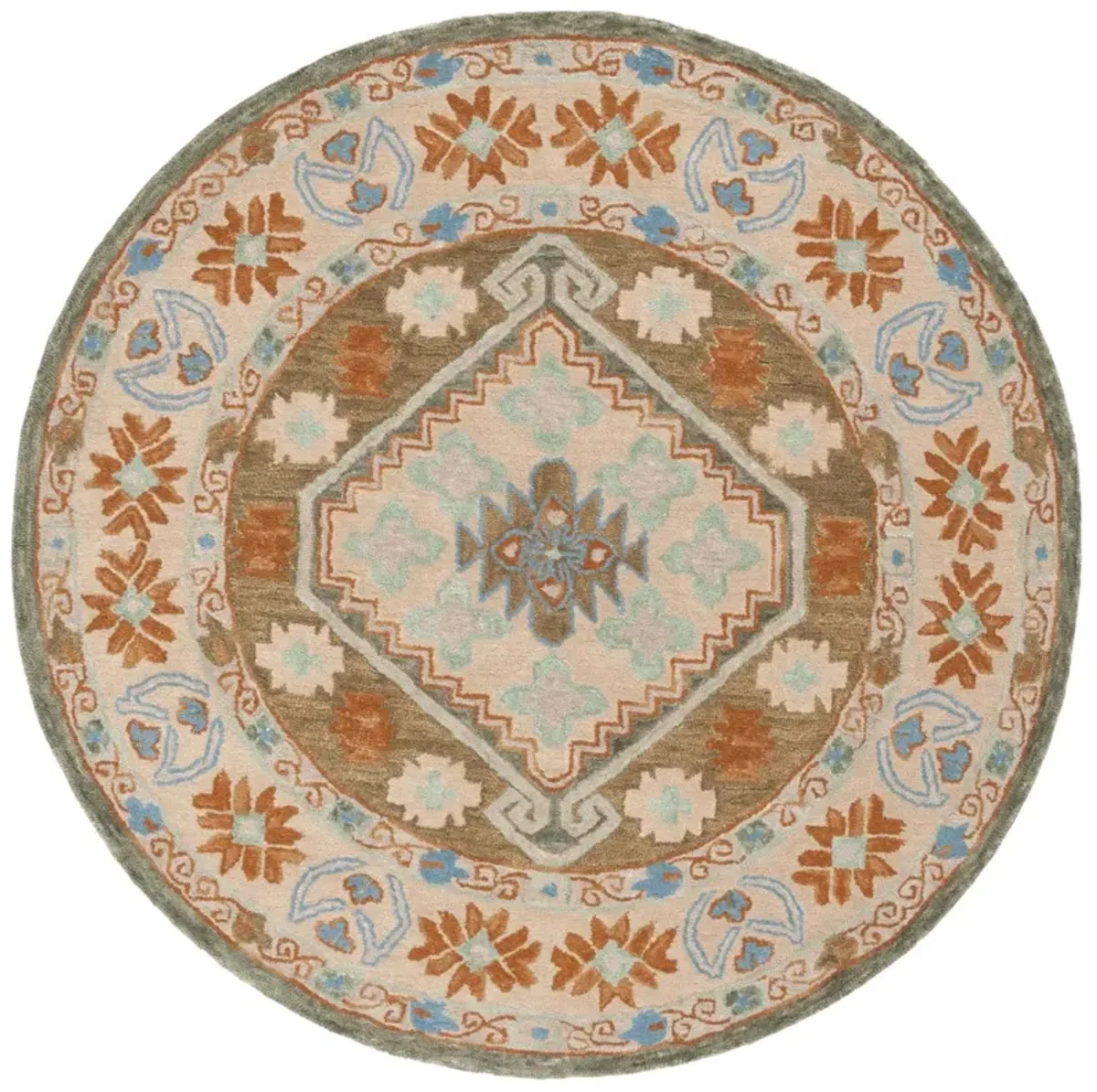 HERITAGE 226 IVORY  6' x 6' Round Round Rug