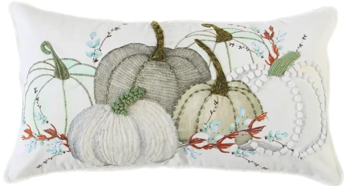 HARVEST 2021 Pumpkins White Pillow