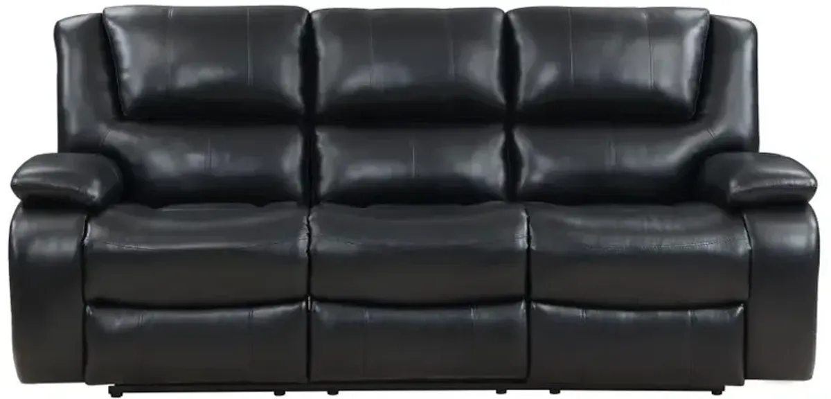 Camila 2-piece Upholstered Motion Reclining Sofa Set Black