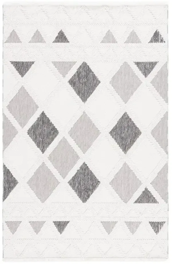 LOTUS 102 Grey 4' X 6' Small Rectangle Rug