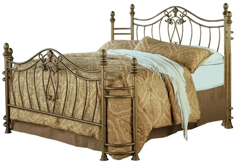 Sydney Eastern King Bed Antique Brushed Gold