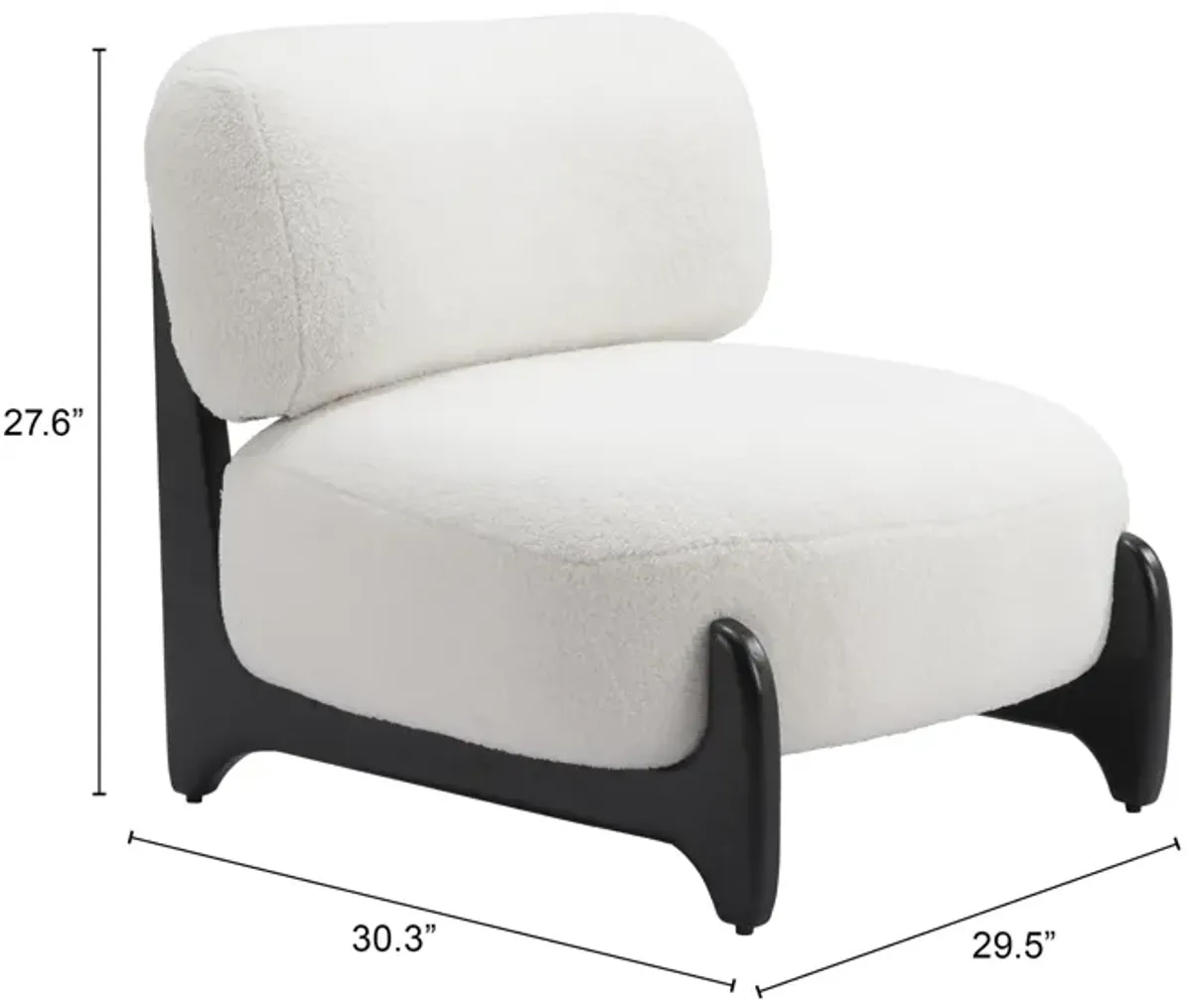 Bombo Accent Chair White