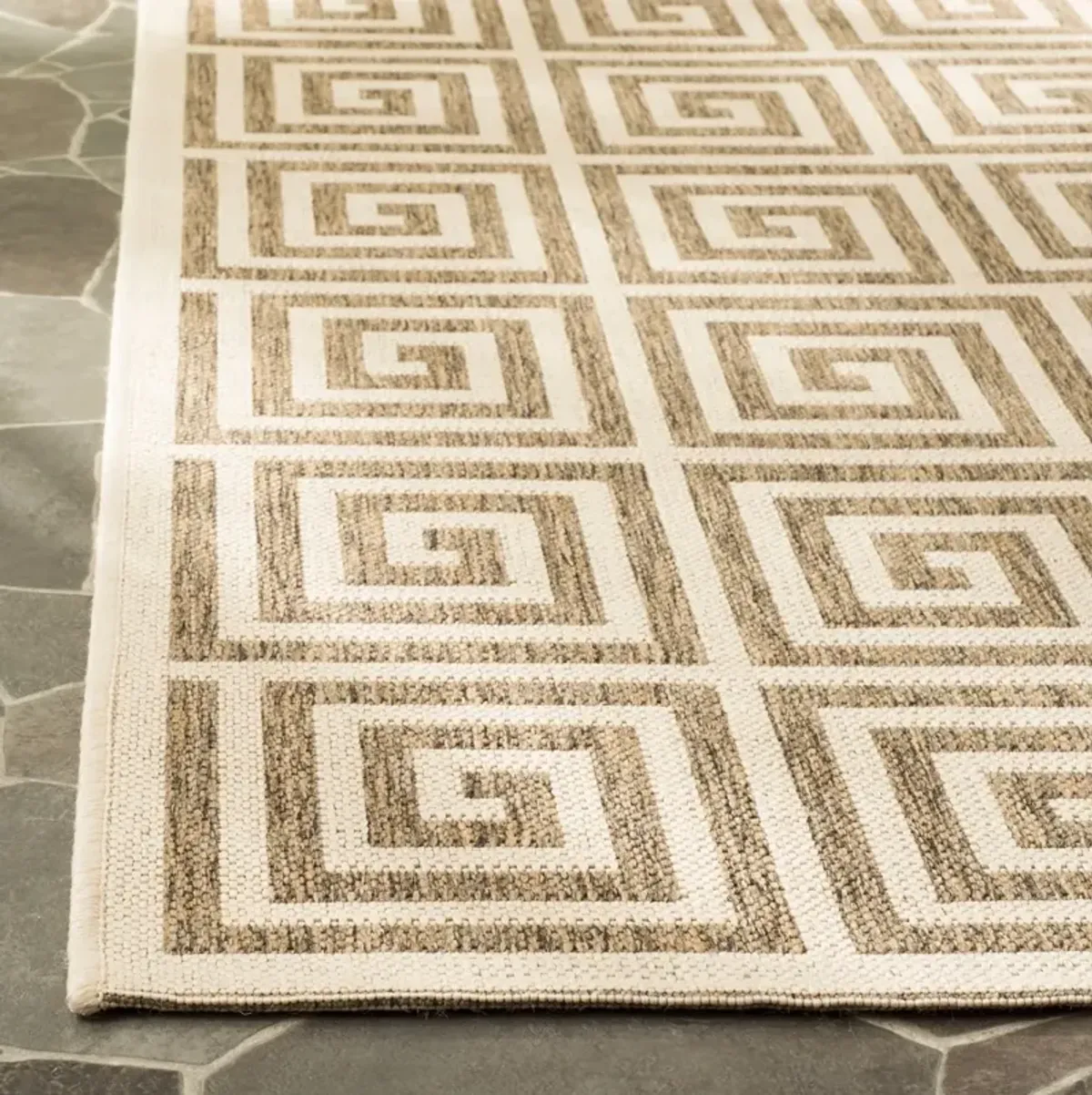 BEACH HOUSE 129 Beige 2'-2' X 10' Runner Rug