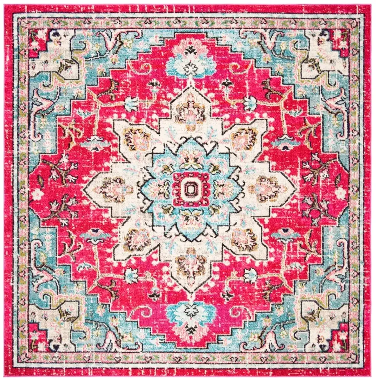 MADISON 473 FUCHSIA  4' x 4' Square Square Rug