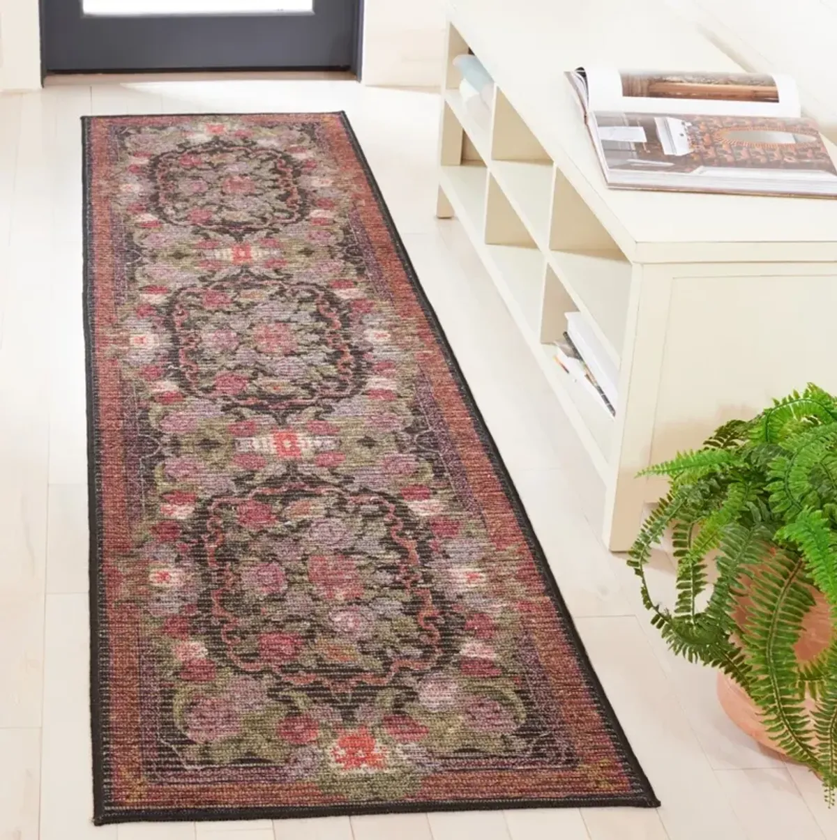 BESARABIAN 220 Black 2' X 8' Runner Rug