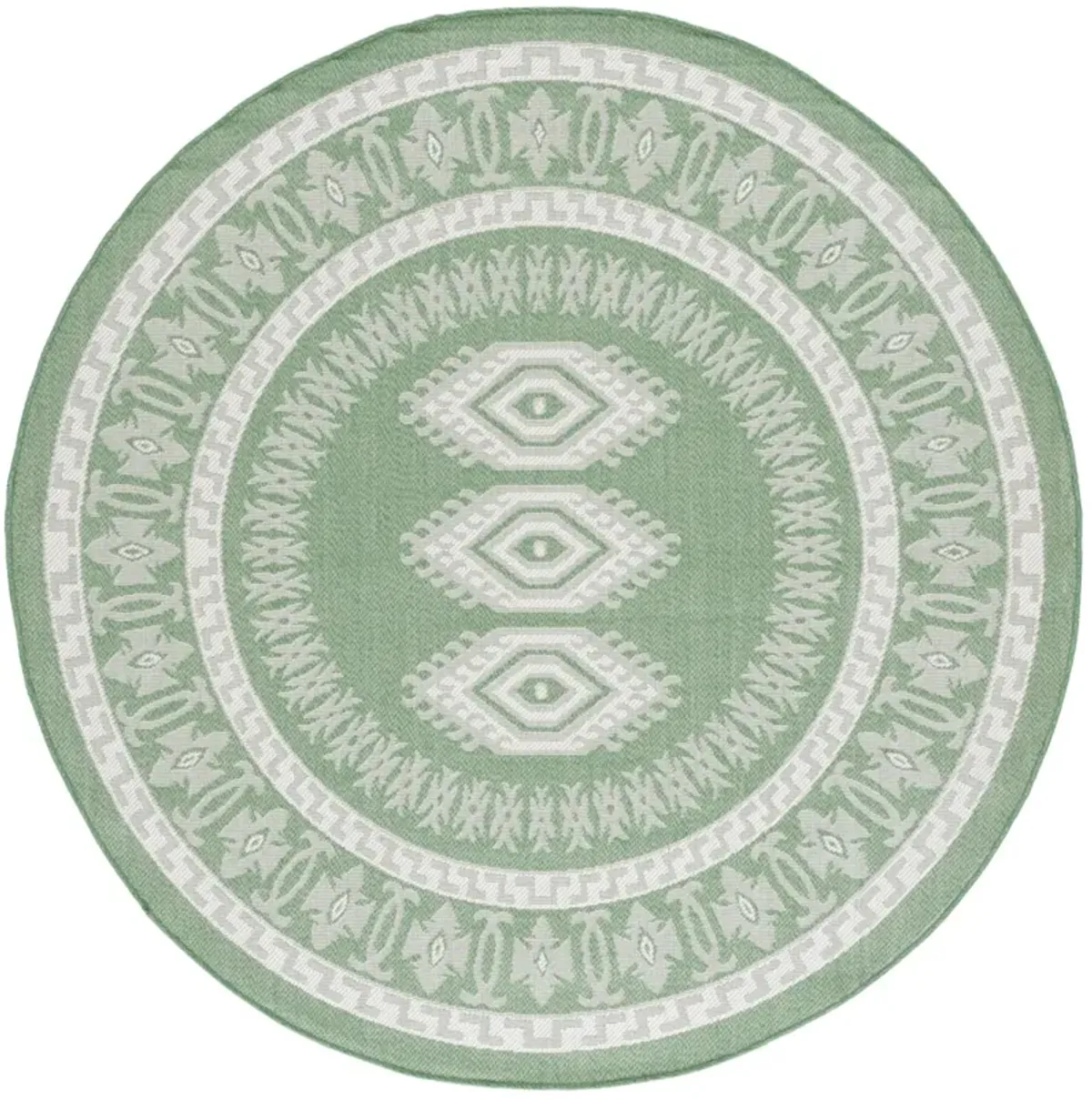 BERMUDA  827 GREEN  6'-7' X 6'-7' Round Round Rug