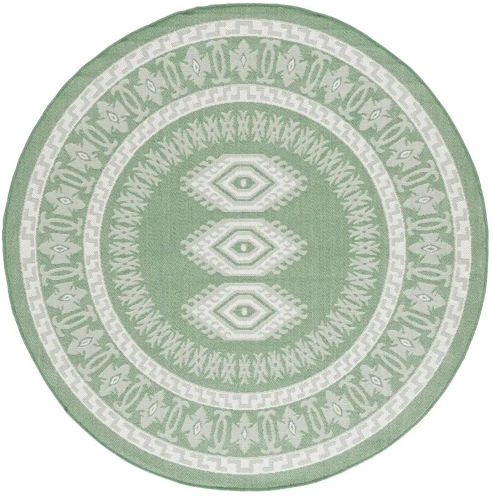 BERMUDA  827 GREEN  6'-7' X 6'-7' Round Round Rug