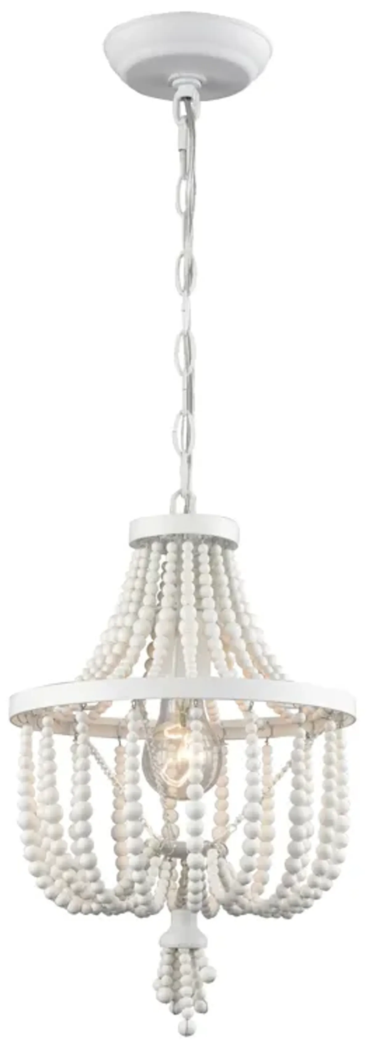 Virgin Queen 10" Wide 1-Light Mini Pendant - White