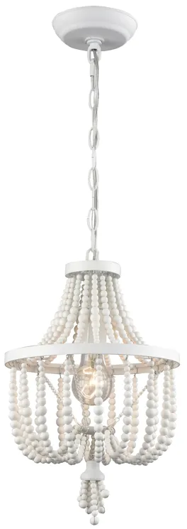 Virgin Queen 10" Wide 1-Light Mini Pendant - White