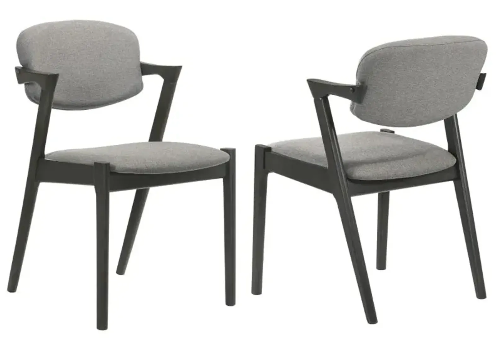 Achilles Upholstered Demi Arm Dining Side Chairs - Set of 2