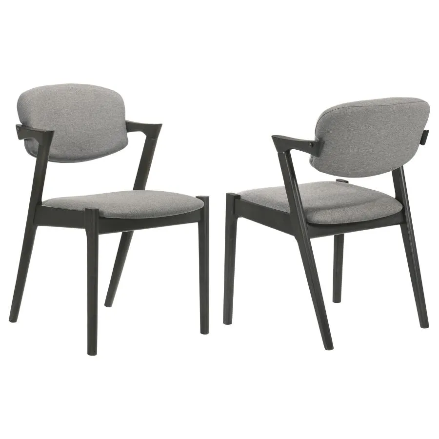 Achilles Upholstered Demi Arm Dining Side Chairs - Set of 2