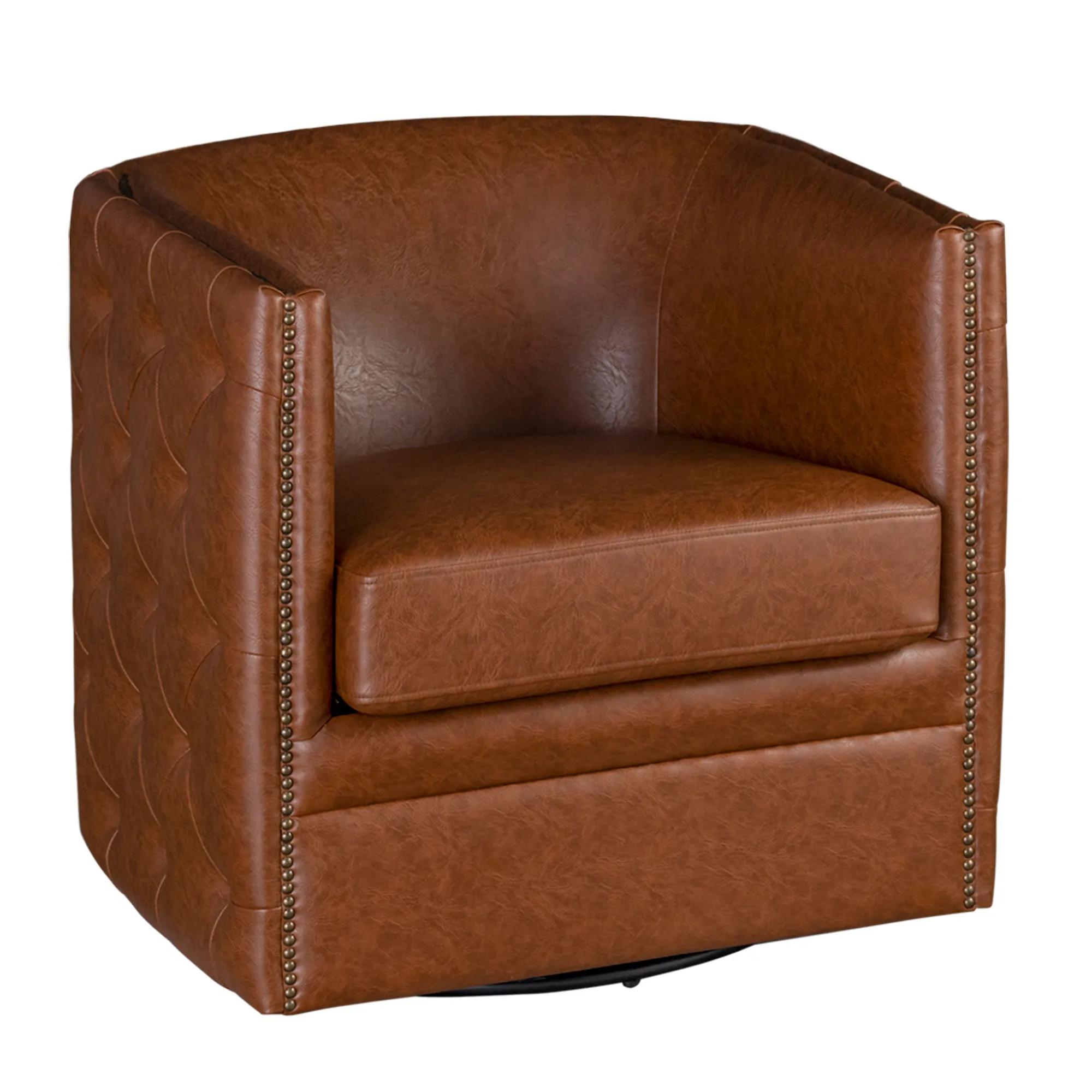 Capstone Tufted Barrel Swivel Chair