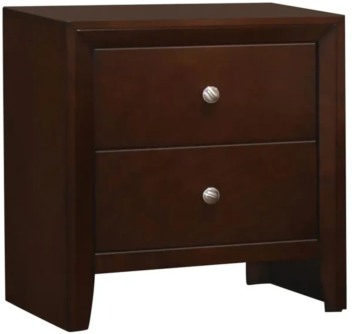 Serenity Rectangular 2-drawer Nightstand Rich Merlot