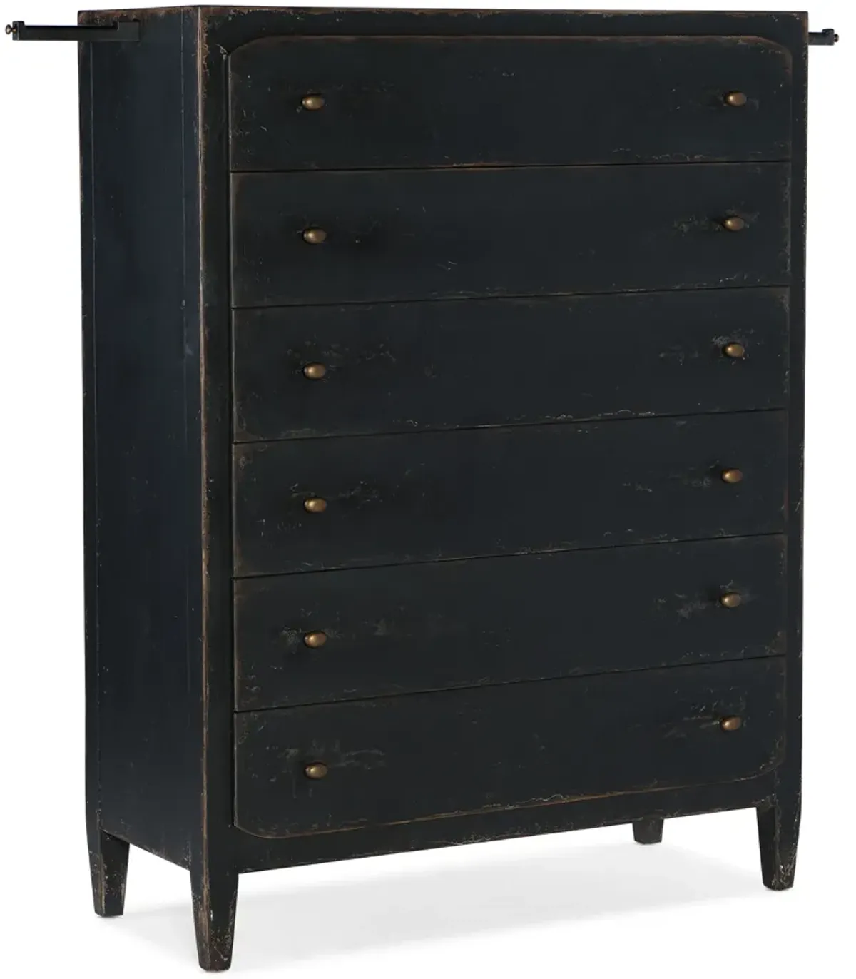 Ciao Bella Six-Drawer Chest- Black