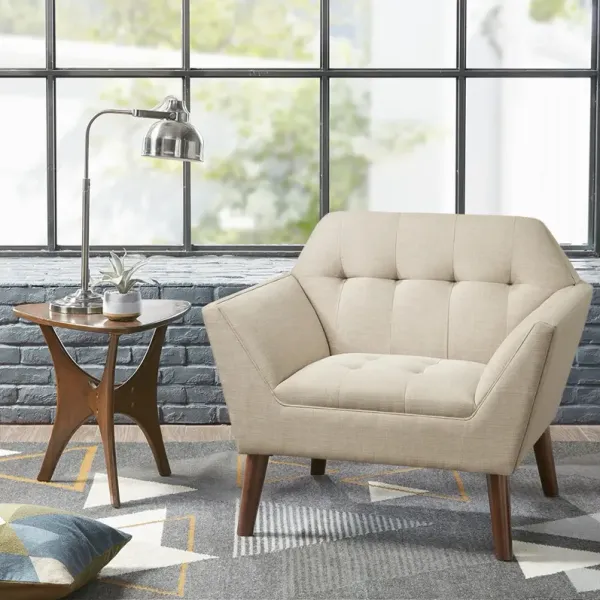 INK+IVY Newport Beige Lounge Chair