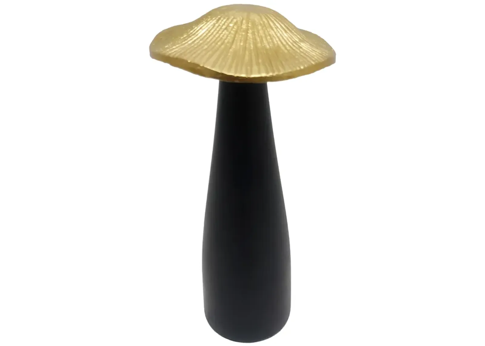 Metal, 9" Mushroom Deco, Black/gold